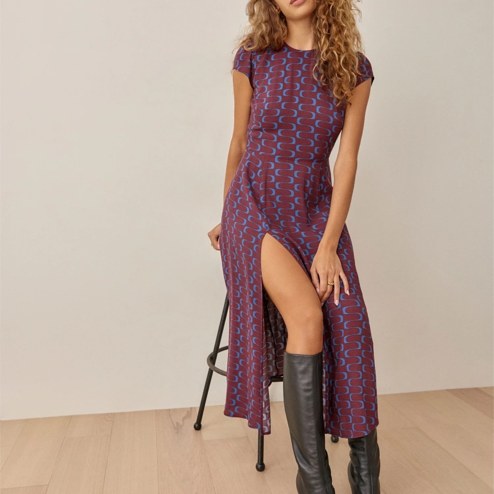 Reformation Gavin Dress in Marooned